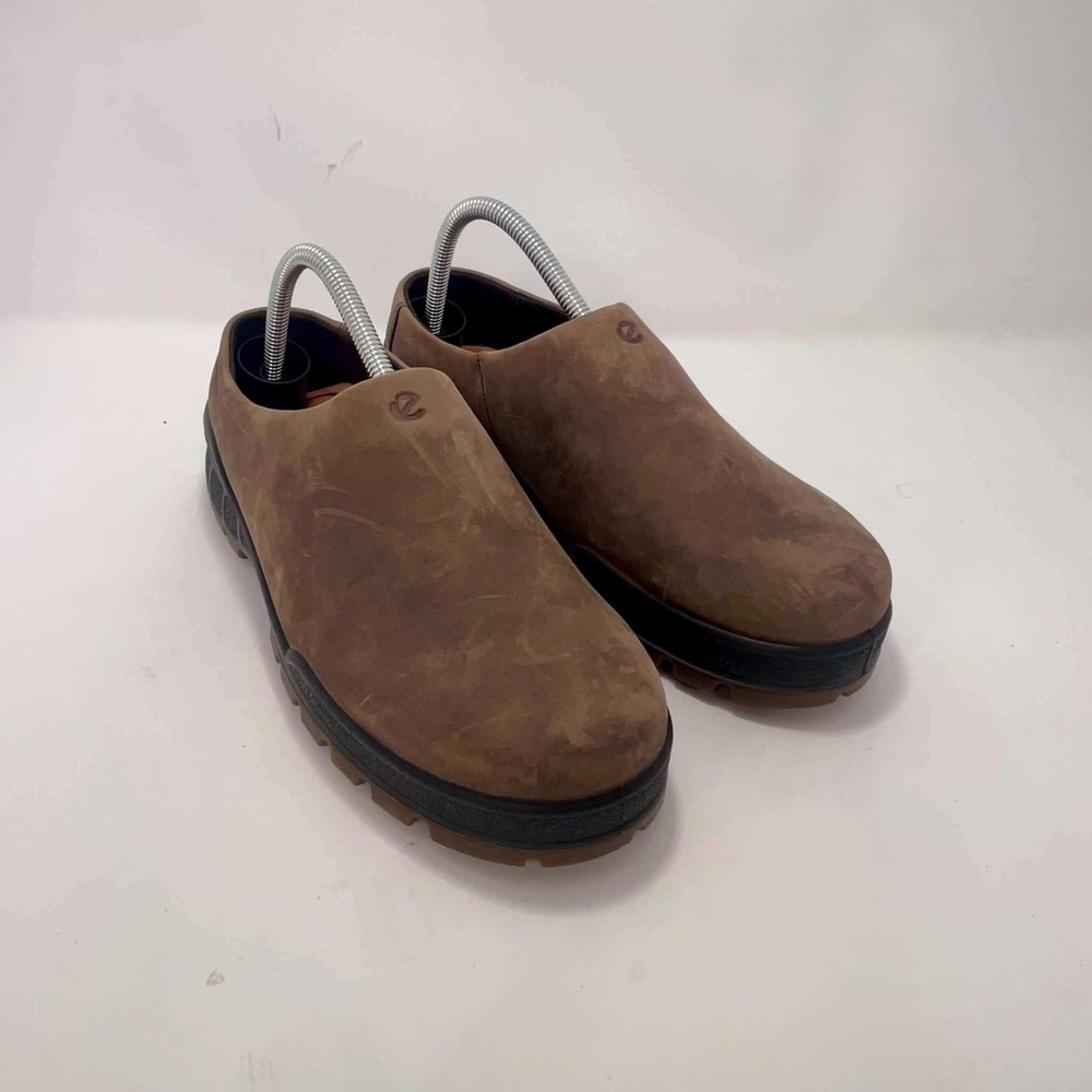 ECCO Track 25 Clog Womens 9-9.5 EU 40 Brown Nubuck Leather Hydromax Slip On